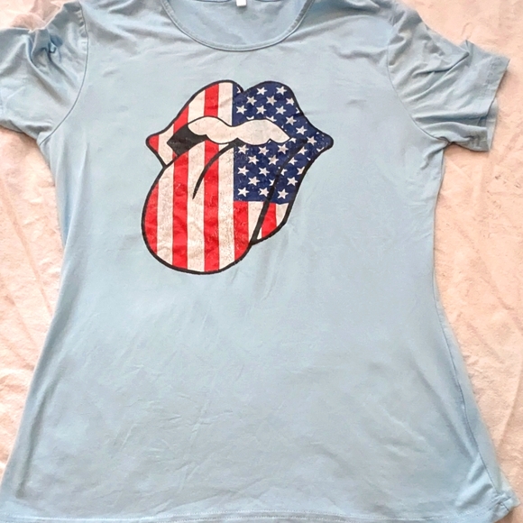 the Rolling Stones Baby Blue  Tee Large - Picture 3 of 6